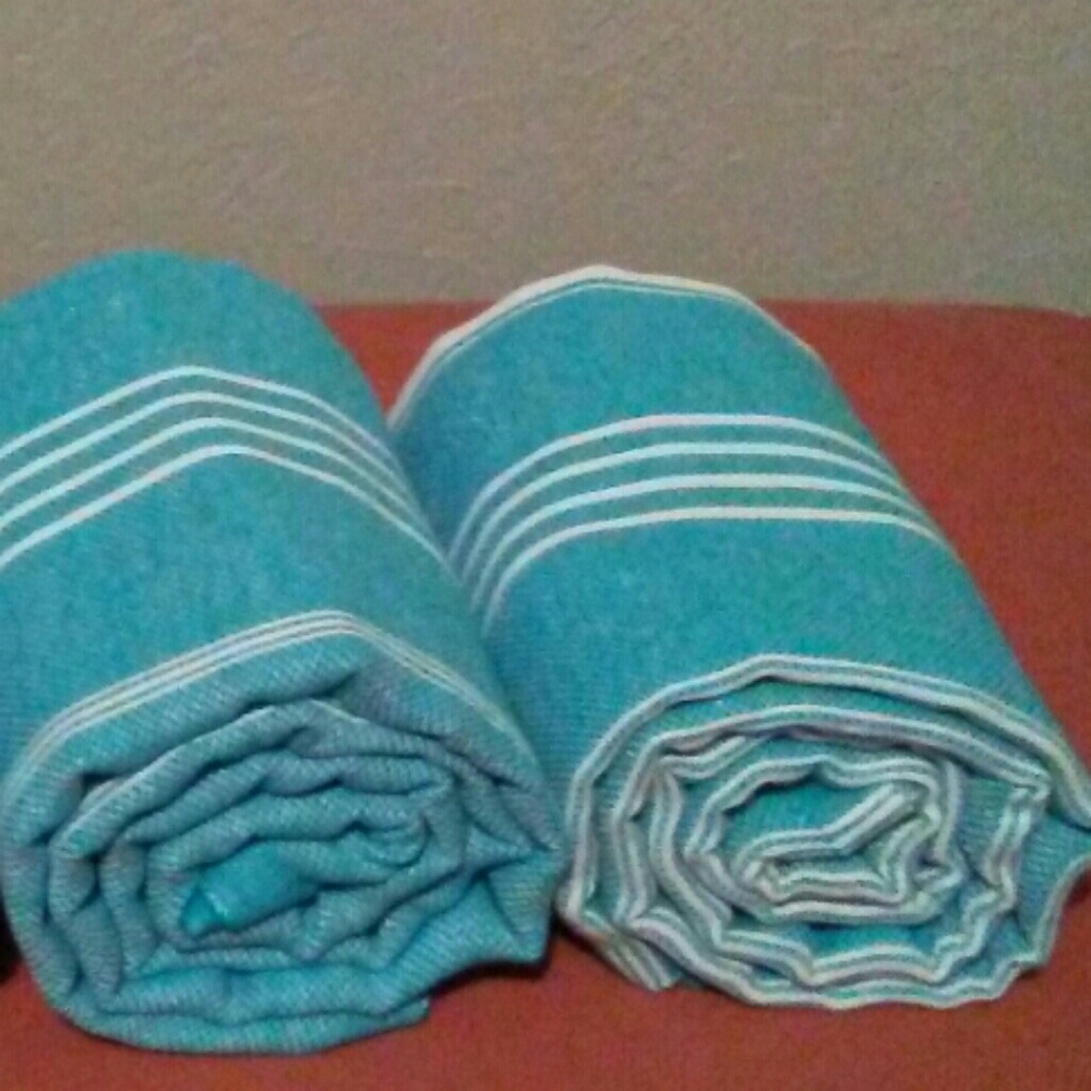 2 XL Turkish Cotton Peshtemal Beach Bath Pool Towels Peshtemals Towel Set New